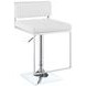 Alameda White And Chrome Adjustable Bar Stool