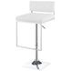 Alameda White And Chrome Adjustable Bar Stool