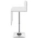 Alameda White And Chrome Adjustable Bar Stool
