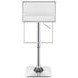 Alameda White And Chrome Adjustable Bar Stool