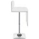 Alameda White And Chrome Adjustable Bar Stool