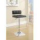 Alameda Chrome And Black Adjustable Bar Stool