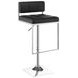 Alameda Chrome And Black Adjustable Bar Stool