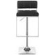 Alameda Chrome And Black Adjustable Bar Stool