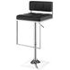 Alameda Chrome And Black Adjustable Bar Stool