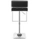 Alameda Chrome And Black Adjustable Bar Stool