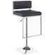Alameda Chrome And Grey Adjustable Bar Stool
