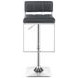 Alameda Chrome And Grey Adjustable Bar Stool