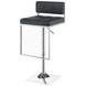 Alameda Chrome And Grey Adjustable Bar Stool