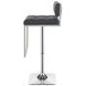 Alameda Chrome And Grey Adjustable Bar Stool