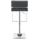 Alameda Chrome And Grey Adjustable Bar Stool