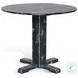 Rustic Refined Black Sand 36" Round Dining Table with Drop Leaf