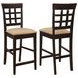 Gabriel Cappuccino Lattice Back Counter Height Stool Set of 2