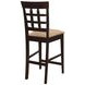 Gabriel Cappuccino Lattice Back Counter Height Stool Set of 2