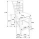 Gabriel Cappuccino Lattice Back Counter Height Stool Set of 2