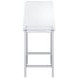 Juelia Chrome And Clear Acrylic Counter Height Stools Set of 2