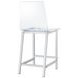 Juelia Chrome And Clear Acrylic Counter Height Stools Set of 2