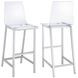 Juelia Chrome And Clear Acrylic Bar Stool Set of 2