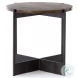 Shannon English Brown Oak Veneer End Table