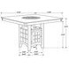 Gabriel Cappuccino Counter Height Storage Dining Table with Built-in Lazy Susan