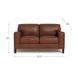 Halwyn Pecan Leather 65" Loveseat