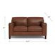 Halwyn Pecan Leather 65" Loveseat