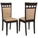 Gabriel Cappuccino Cushion Back Side Chair Set of 2