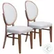 Regents Walnut And Light Gray Dining Chair Set Of 2