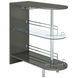 Adolfo Glossy Grey And Clear Bar Table