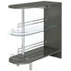 Adolfo Glossy Grey And Clear Bar Table