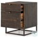 Kelby Vintage Brown 2 Drawer Filing Cabinet