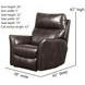 Stardust Dark Roast Leather Rocker Recliner