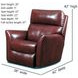Stardust Crimson Leather Rocker Recliner