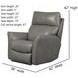 Stardust Valentino Granite Leather Swivel Rocker Recliner