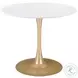 Opus White And Gold Dining Table