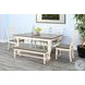 Cozy Luxe Marble White and Buckskin Pasadena 52" Dining Bench