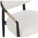 Marita Black and Louis Cream Performance Fabric Dining Arm Chair