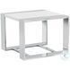 Dalton High Gloss White And Stainless Steel End Table