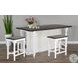 Autumn Echo White 13" Drop Leaf Kitchen Island