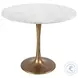 Fullerton White And Gold Dining Table
