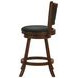 Broxton Chestnut And Black Upholstered Swivel Counter Height Stool Set of 2