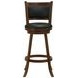 Broxton Chestnut And Black Upholstered Swivel Bar Stool Set of 2