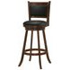 Broxton Chestnut And Black Upholstered Swivel Bar Stool Set of 2