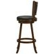 Broxton Chestnut And Black Upholstered Swivel Bar Stool Set of 2