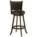 Broxton Chestnut And Black Upholstered Swivel Bar Stool Set of 2