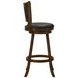 Broxton Chestnut And Black Upholstered Swivel Bar Stool Set of 2