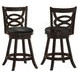 Calecita Cappuccino Upholstered Seat Swivel Counter Height Stool Set of 2