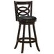 Calecita Cappuccino Upholstered Seat Swivel Bar Stool Set of 2