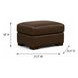 Inglewood Vintage Brown Cigar Leather Upholstered Rectangular Ottoman