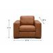 Inglewood Vintage Brown Derby Leather Upholstered Accent Chair